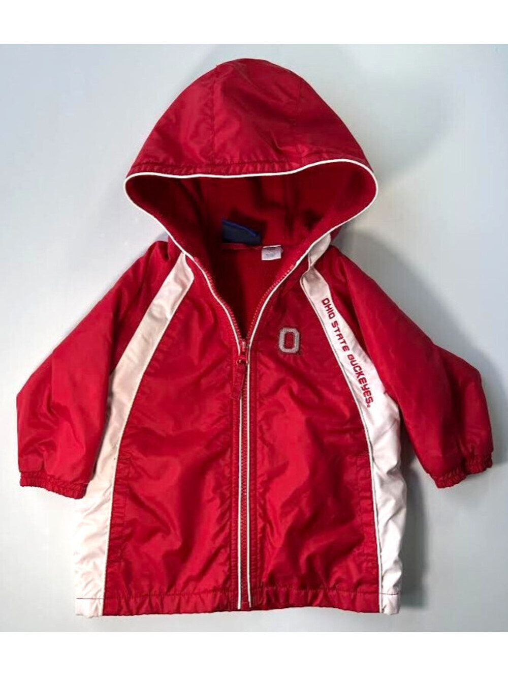 Ohio State Buckeyes Hooded Jacket-Size 12 Months, Fleece Lining, Zipper Closure